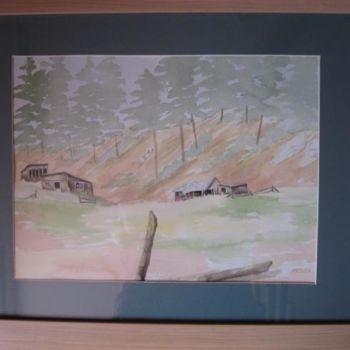 Painting titled "The Old Miner's Cab…" by Mary Ellen Metler, Original Artwork