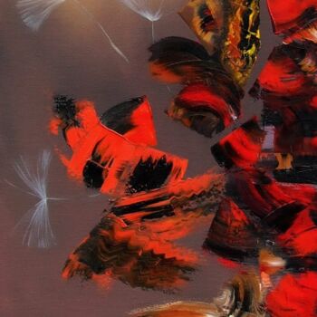 Pittura intitolato "Semi volanti" da Maryna Sakalouskaya, Opera d'arte originale, Olio