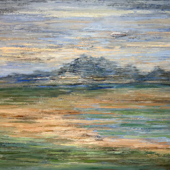 Painting titled "Abstrakt Landschaft…" by Maryna Shefer, Original Artwork, Oil