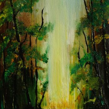 Painting titled "Schwarzwald" by Maryna Trapp, Original Artwork, Oil