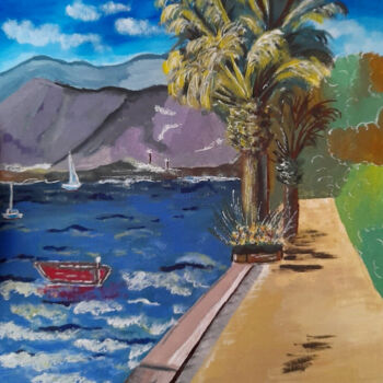Ζωγραφική με τίτλο "Tropical Coastal or…" από Maryna Yasar, Αυθεντικά έργα τέχνης, Ακρυλικό