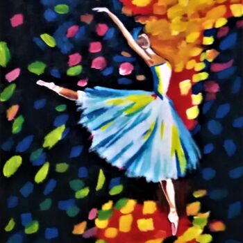 Peinture intitulée "Ballerina original…" par Maryna Yasar, Œuvre d'art originale, Acrylique