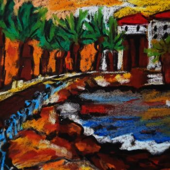 Peinture intitulée "Santa Catalina Isla…" par Maryna Yasar, Œuvre d'art originale, Pastel