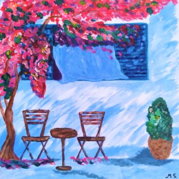 Malerei mit dem Titel "Pink tree original…" von Maryna Yasar, Original-Kunstwerk, Acryl