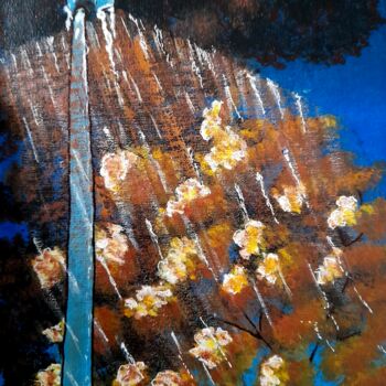 Картина под названием "Night street origin…" - Maryna Yasar, Подлинное произведение искусства, Акрил
