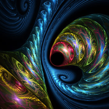 Digital Arts titled "spirals.jpg" by Mary Raven, Original Artwork, 3D Modeling