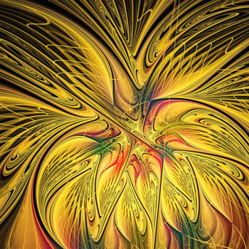 Digitale Kunst mit dem Titel "The Firebird.jpg" von Mary Raven, Original-Kunstwerk, 2D digitale Arbeit