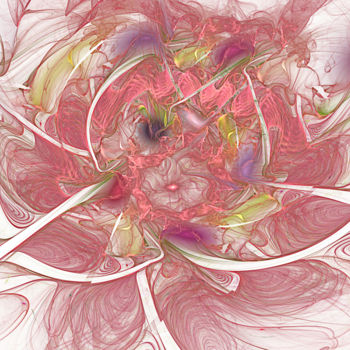 Digital Arts titled "Pink flower.jpg" by Mary Raven, Original Artwork, 3D Modeling