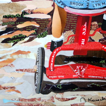 Collages titled "Tricycle" by Maryse Konecki, Original Artwork, Collages