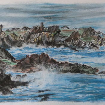 Drawing titled "Au nord d' Ouessant…" by Maryse, Original Artwork