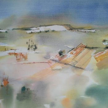 Painting titled "Inspiration Quercy…" by Maryse Tisnés, Original Artwork, Watercolor