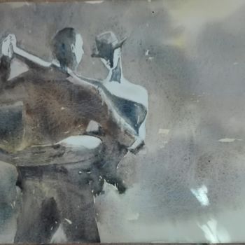 Malerei mit dem Titel "Tango Argentin" von Maryse Tisnés, Original-Kunstwerk, Aquarell