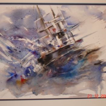 Painting titled "TEMPETE" by Maryse Tisnés, Original Artwork