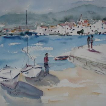 Painting titled "Cadaques 1" by Maryse Tisnés, Original Artwork, Other