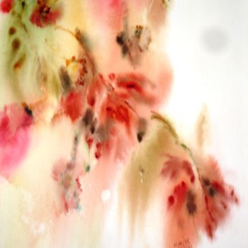 Peinture intitulée "Fleurs en pleurs" par Maryse Tisnés, Œuvre d'art originale