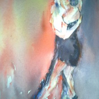 Painting titled "Dance floor" by Maryse Tisnés, Original Artwork, Watercolor