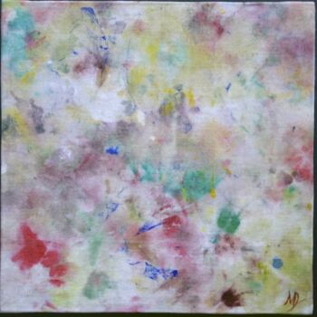 Painting titled "rayonnement" by Maryvonne Deligny (MLD), Original Artwork, Acrylic Mounted on Cardboard