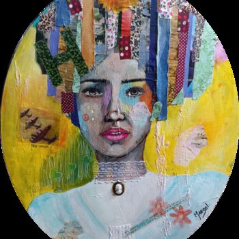 Painting titled "Henriette" by Marzel, Original Artwork, Acrylic Mounted on Wood Stretcher frame