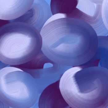 Arts numériques intitulée "Buble blue" par Marzena Wisinska, Œuvre d'art originale, Photographie numérique