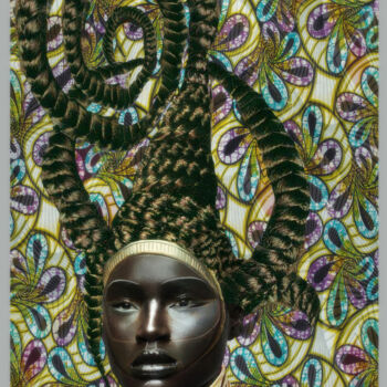 Цифровое искусство под названием "TOTEM black hair" - Masa Zodros, Подлинное произведение искусства, Цифровая живопись