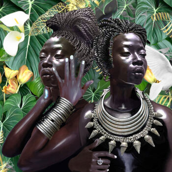 Arts numériques intitulée "black sister" par Masa Zodros, Œuvre d'art originale, Photo montage
