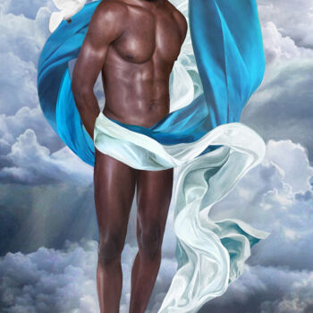 Digital Arts titled "Black Adam" by Masa Zodros, Original Artwork, Digital Painting