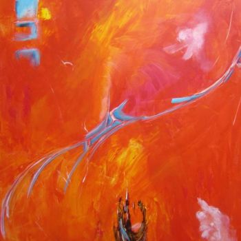 Painting titled "Eclair bleu" by Maryse Salaun-Talec, Original Artwork