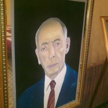 Painting titled "mr le president de…" by Aha, Original Artwork, Oil