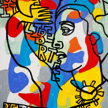 Peinture intitulée "liberte-80x100.jpg" par Mascarade, Œuvre d'art originale, Acrylique