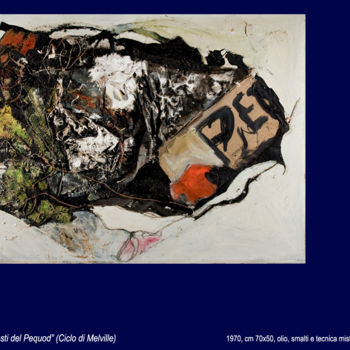 Collages titled "resti del pequod (c…" by Antimo Mascaretti, Original Artwork