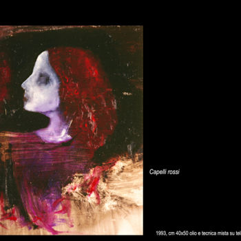Pittura intitolato "capelli rossi" da Antimo Mascaretti, Opera d'arte originale, Olio