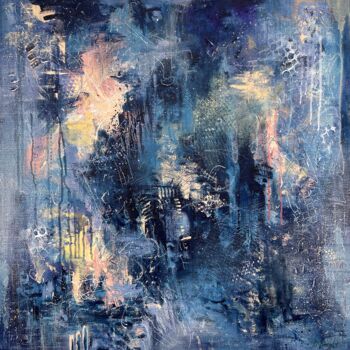 Картина под названием "Night Budapest" - Masha Bright, Подлинное произведение искусства, Акрил Установлен на Деревянная рама…