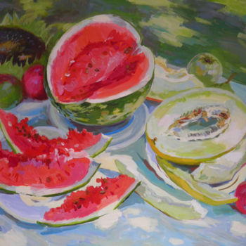 Painting titled "Summer sweets" by Masha Poljakova, Original Artwork, Acrylic