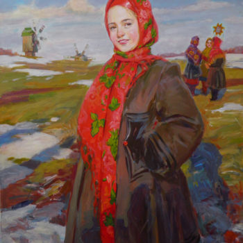 Painting titled "Malankas holidays" by Masha Poljakova, Original Artwork, Acrylic