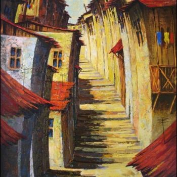 「Старый город. Армен…」というタイトルの絵画 Грант Cукиасянによって, オリジナルのアートワーク, オイル
