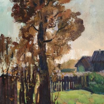 Malarstwo zatytułowany „An old linden tree…” autorstwa Egorova Maria, Oryginalna praca, Olej