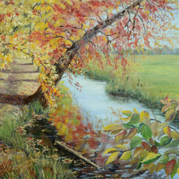 Schilderij getiteld "Осень" door Mashurova, Origineel Kunstwerk, Olie