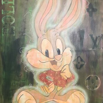 Pintura titulada "shabby Baby Bugs" por Ma$K, Obra de arte original, Acrílico Montado en Bastidor de camilla de madera