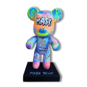 Sculpture titled "Exclusive MA$K Bear…" by Ma$K, Original Artwork, Acrylic