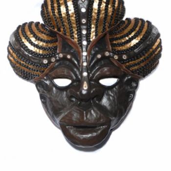 Sculpture intitulée "Zita - Masque ethni…" par Maskana, Œuvre d'art originale, Autre