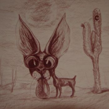 Dibujo titulada "Chihuahua" por M A S K O, Obra de arte original