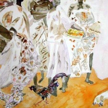Pintura titulada "Conférence au Bénin" por Masmoulin, Obra de arte original