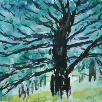 Painting titled "Grand arbre" by Masmoulin, Original Artwork