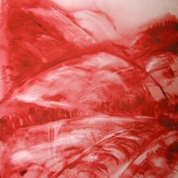 Painting titled "Monochrome rouge" by Masmoulin, Original Artwork