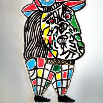 Текстильное искусство под названием "Dora Maar" - Mauricio Masoli, Подлинное произведение искусства, Ткань