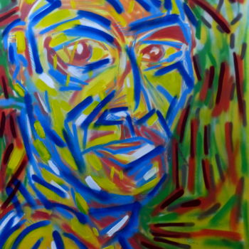 Pintura intitulada "jeune-homme.jpg" por Massala, Obras de arte originais, Tinta spray