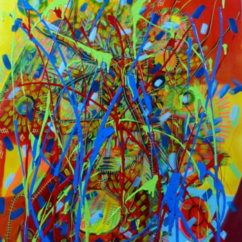 Malerei mit dem Titel "dans-les-meandres-d…" von Massala, Original-Kunstwerk, Acryl