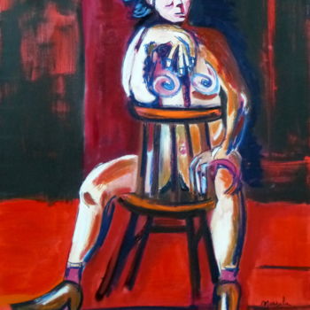 Pintura intitulada "prostituee.jpg" por Massala, Obras de arte originais
