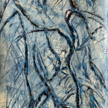 Painting titled "branchages-au-petit…" by Massala, Original Artwork