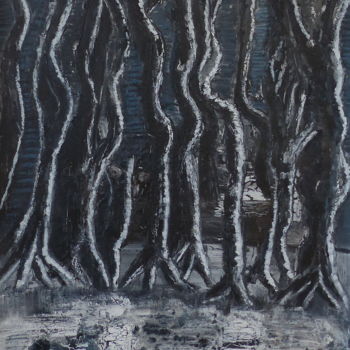 Pintura intitulada "mangrove-guyanaise.…" por Massala, Obras de arte originais